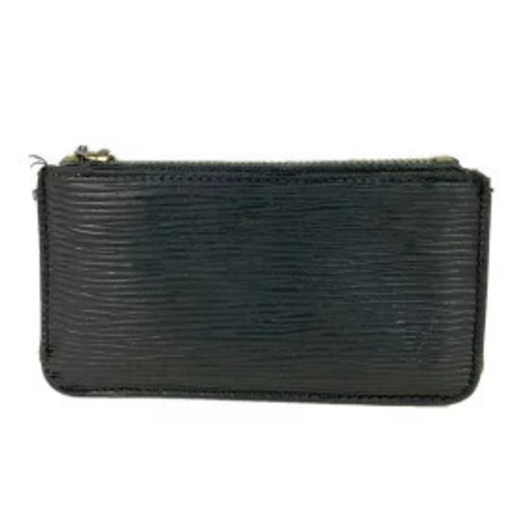 LOUIS VUITTON Pochette coin case Wallet Noir Black Leather